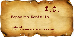 Popovits Daniella névjegykártya